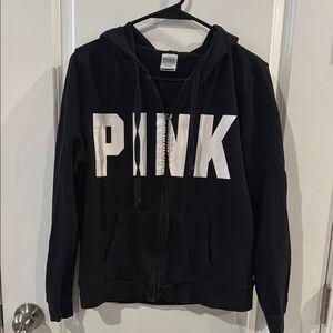 PINK Victoria's Secret Black Sherpa Jacket